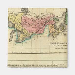 Map Of Upper And Lower Canada Magnet