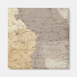 Map of US Drainage Areas Magnet