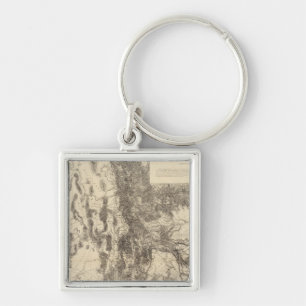 Map of Utah Territory Keychain