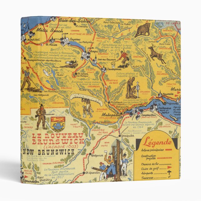 Map of Vacanes, Quebec, Gaspesie (Canada) Binder (Front/Spine)