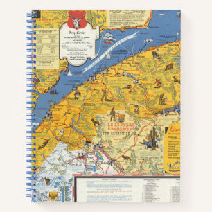 Map of Vacanes, Quebec, Gaspesie (Canada) Notebook