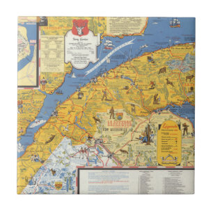 Map of Vacanes, Quebec, Gaspesie (Canada) Tile
