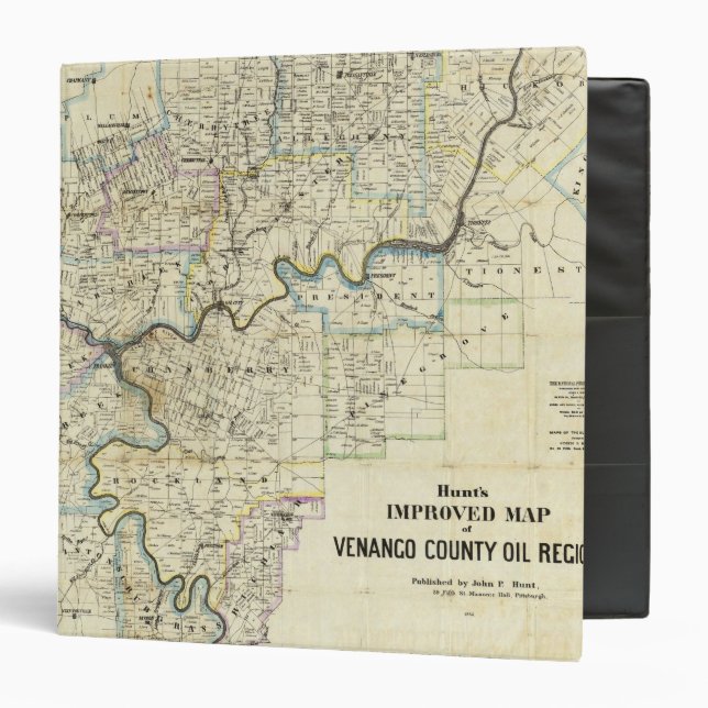 Map of Venango County Oil Regions Binder (Front/Inside)
