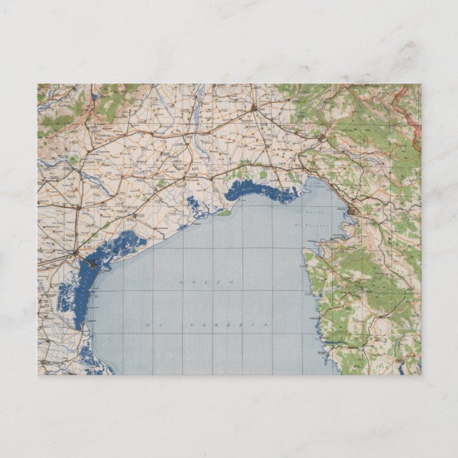 Map of Venice, Italy Postcard (Front)