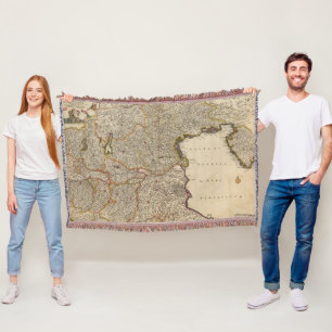 Map of Venice Region, Italy Throw Blanket
