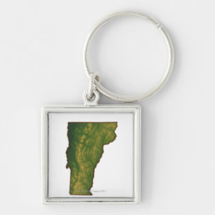 Map of Vermont Keychain