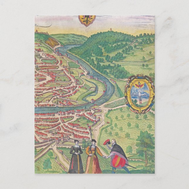 Map of Vienna Postcard (Front)