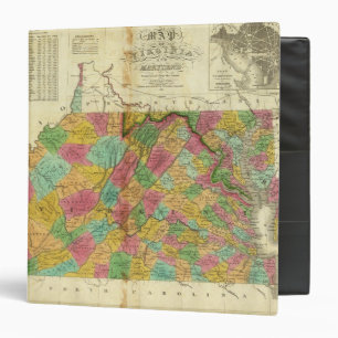 Map of Virginia and Maryland Binder