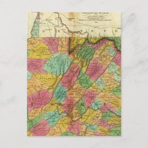 Map of Virginia and Maryland Postcard