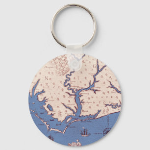 Map of Virginia Keychain
