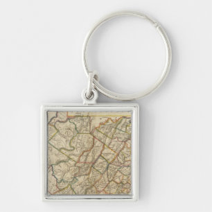 Map of Virginia Keychain