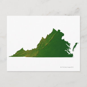 Map of Virginia Postcard