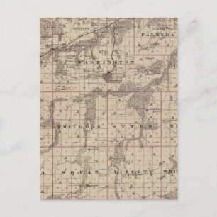 Map of Warren County, State of Iowa Postcard