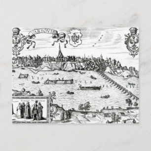 Map of Warsaw, from 'Civitates Orbis Terrarum' by Postcard