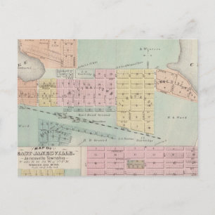 Map of Waseca, Minnesota Postcard