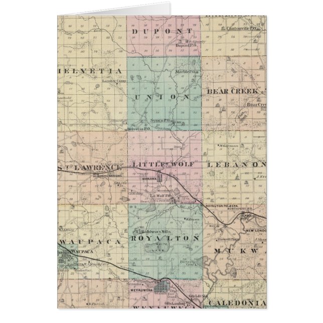 Map of Waupaca County, State of Wisconsin (Front)