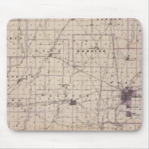 Map of Wayne County 2 Mouse Pad