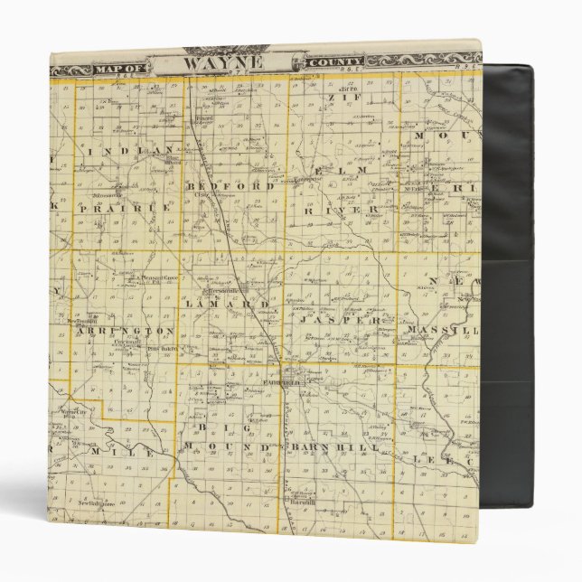 Map of Wayne County Binder (Front/Inside)
