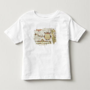 Map of West African coastline, 1596 (hand coloured Toddler T-shirt