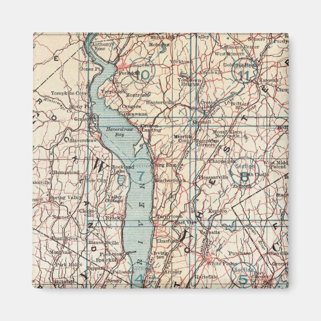 Map of Westchester County, New York Magnet (Front)