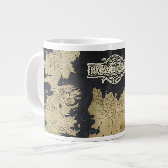 Map of Westeros Large Coffee Mug (Front Left)
