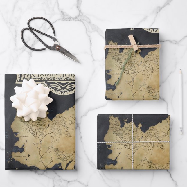 Map of Westeros Wrapping Paper Sheet (Front)