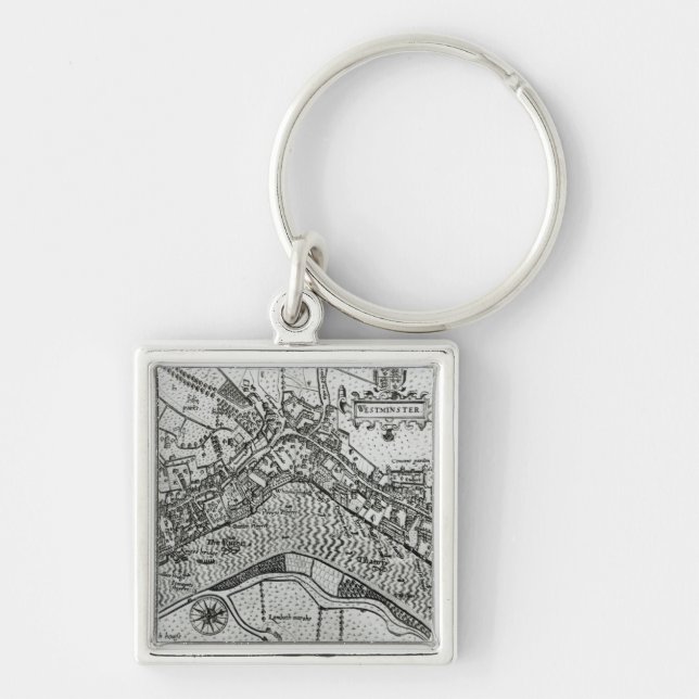 Map of Westminster from 'Speculum Britannia' Keychain (Front)