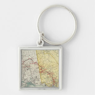 Map Of White Pass & Yukon Route And Connections Keychain