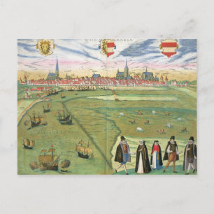 Map of Wilnis, from 'Civitates Orbis Terrarum' by Postcard