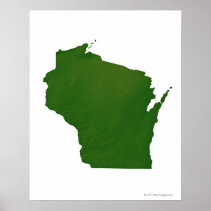 Map of Wisconsin Poster