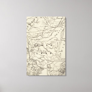 Map of Zululand with the Adjoining Frontiers 2 Canvas Print
