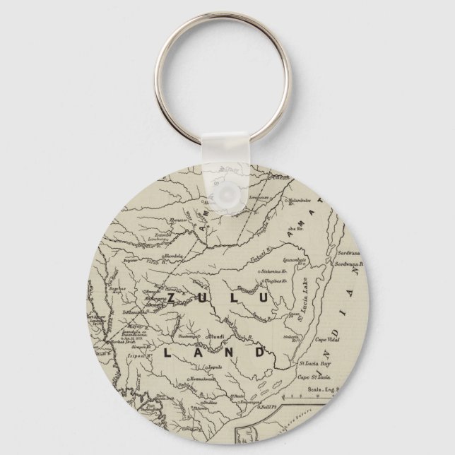 Map of Zululand with the Adjoining Frontiers Keychain (Front)