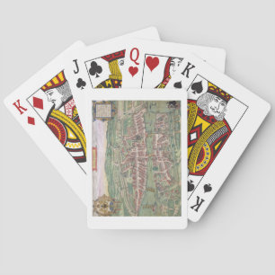 Map of Zurich, from 'Civitates Orbis Terrarum' by Playing Cards