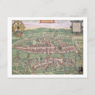 Map of Zurich, from 'Civitates Orbis Terrarum' by Postcard