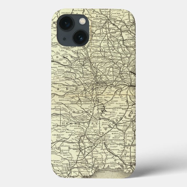 Map Ohio and Mississippi Railway Case-Mate iPhone Case (Back)