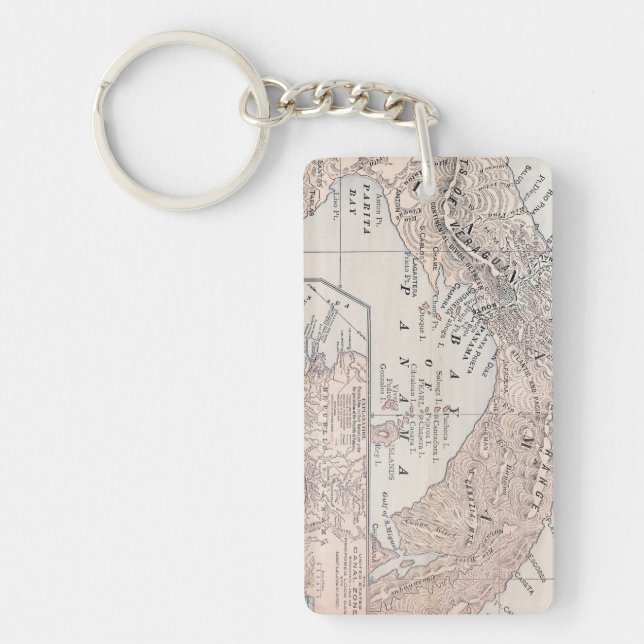 MAP: PANAMA, 1907 KEYCHAIN (Front)