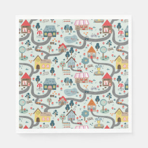 Map Paper Napkins