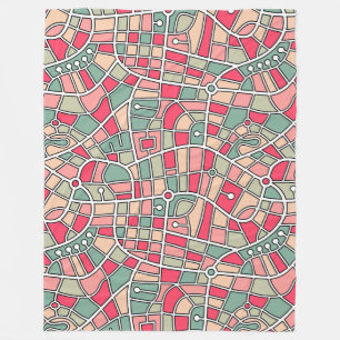 Map Pattern 030520 - Colours 02 Fleece Blanket
