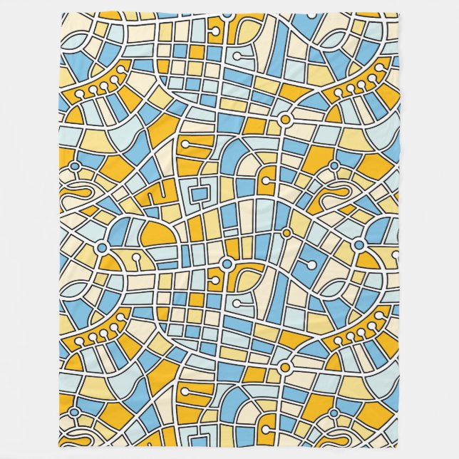Map Pattern 030520 - Colours 04 Fleece Blanket (Front)