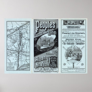 Map Peoples Line of Steamers Poster