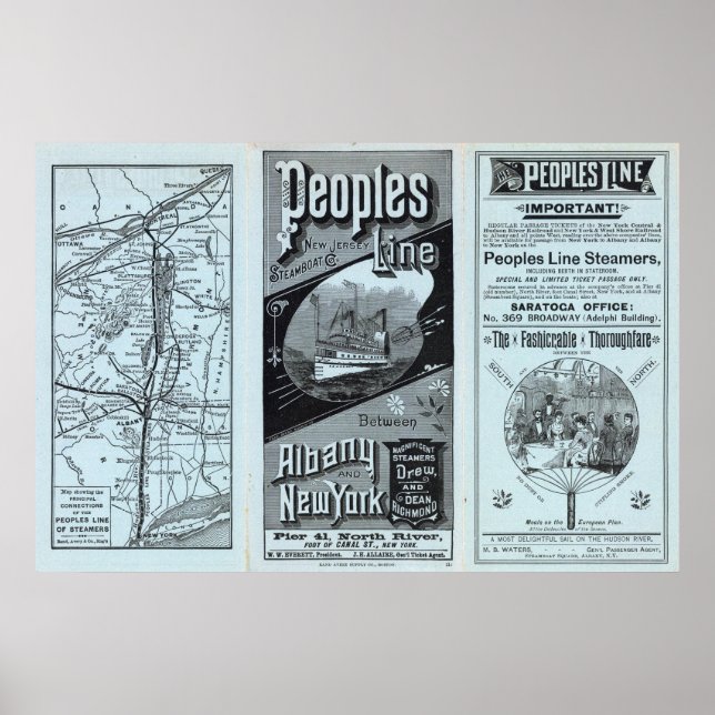 Map Peoples Line of Steamers Poster (Front)