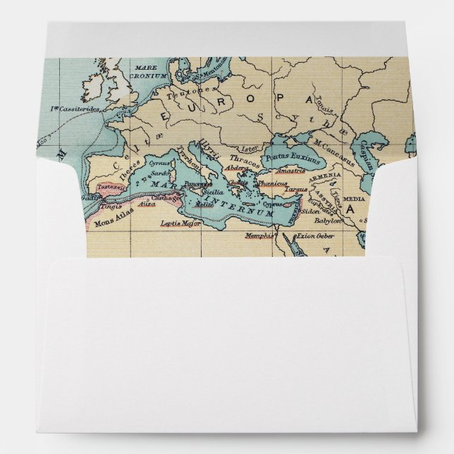 MAP: PHOENICIAN EMPIRE ENVELOPE (Back (Bottom))