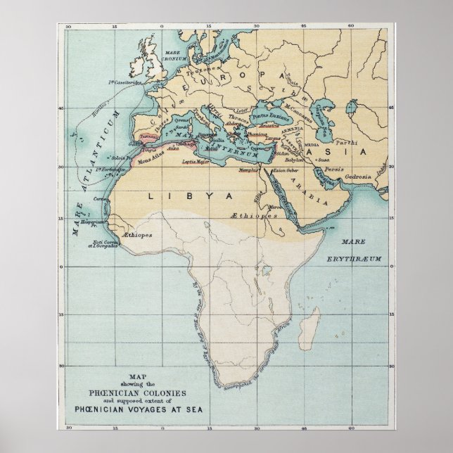MAP: PHOENICIAN EMPIRE POSTER (Front)