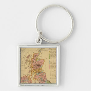 Map physical and mineralogical keychain