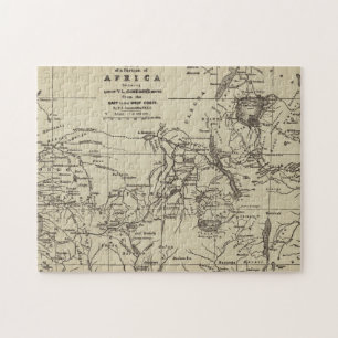 Map Portion of Africa Cameron's Route Jigsaw Puzzle