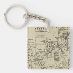 Map Portion of Africa Cameron's Route Keychain