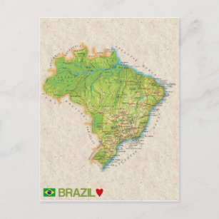 MAP POSTCARDS ♥ Brazil