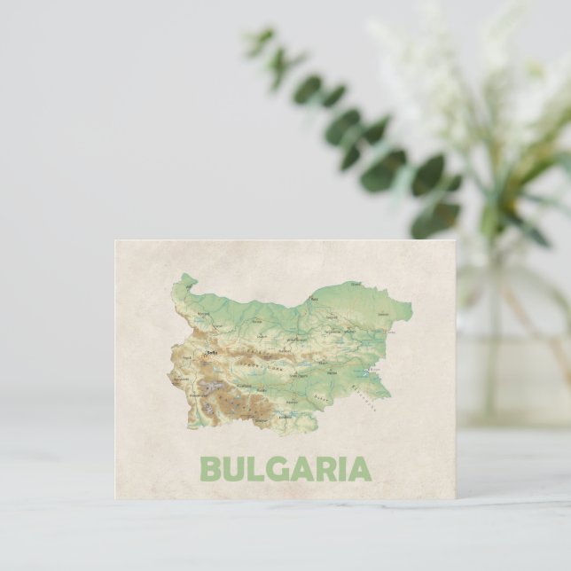 MAP POSTCARDS ♥ Bulgaria (Standing Front)