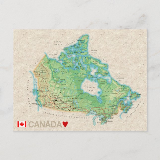 MAP POSTCARDS Canada (Front)