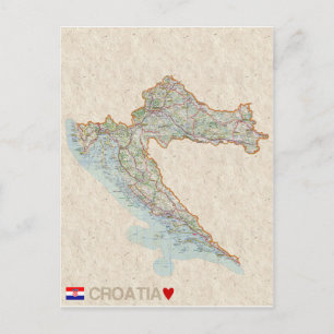 MAP POSTCARDS ♥ Croatia